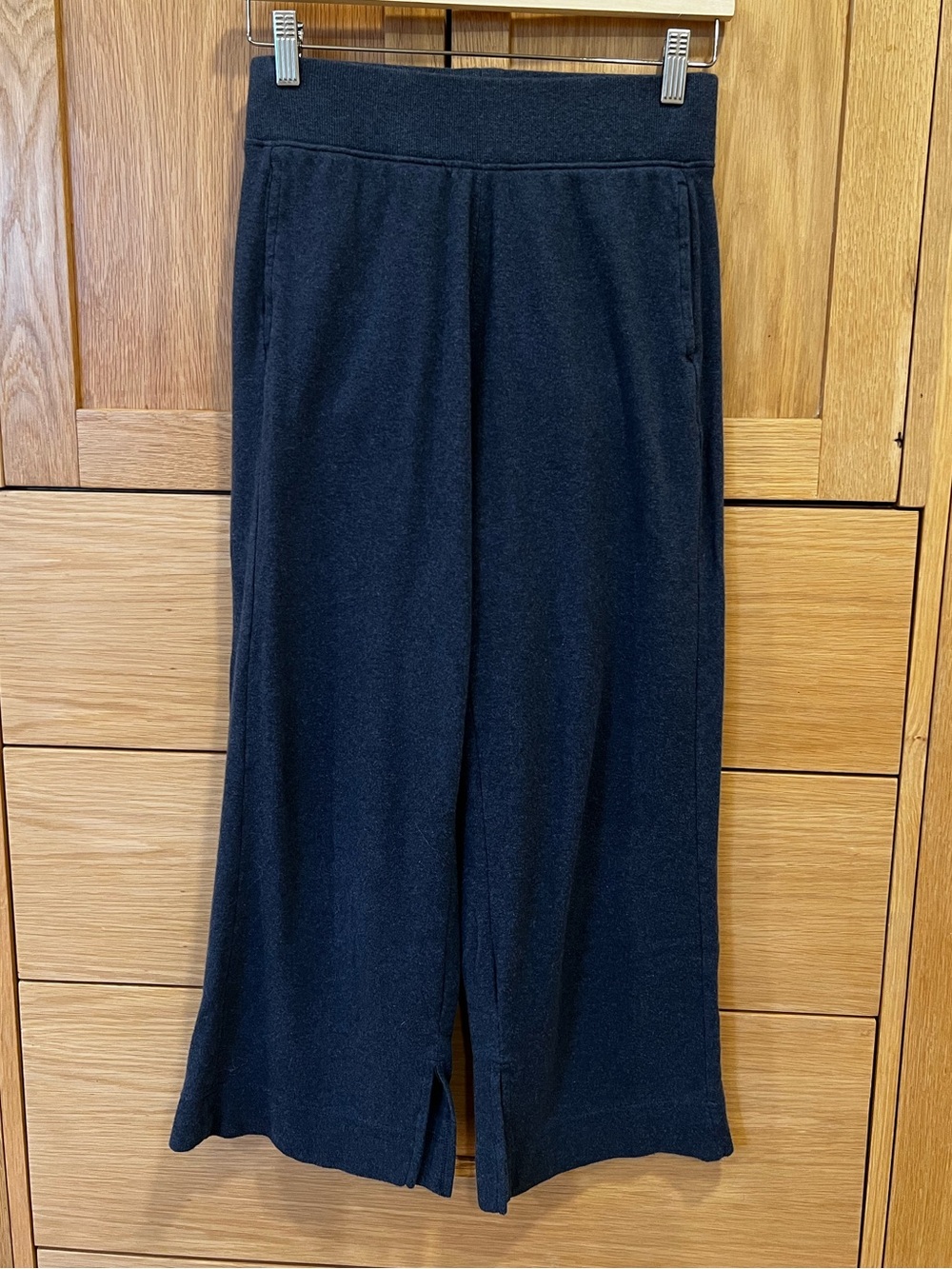 Pact Airplane Wide Leg Pants Organic Cotton Navy Blue Size Small Loungewear Cozy
